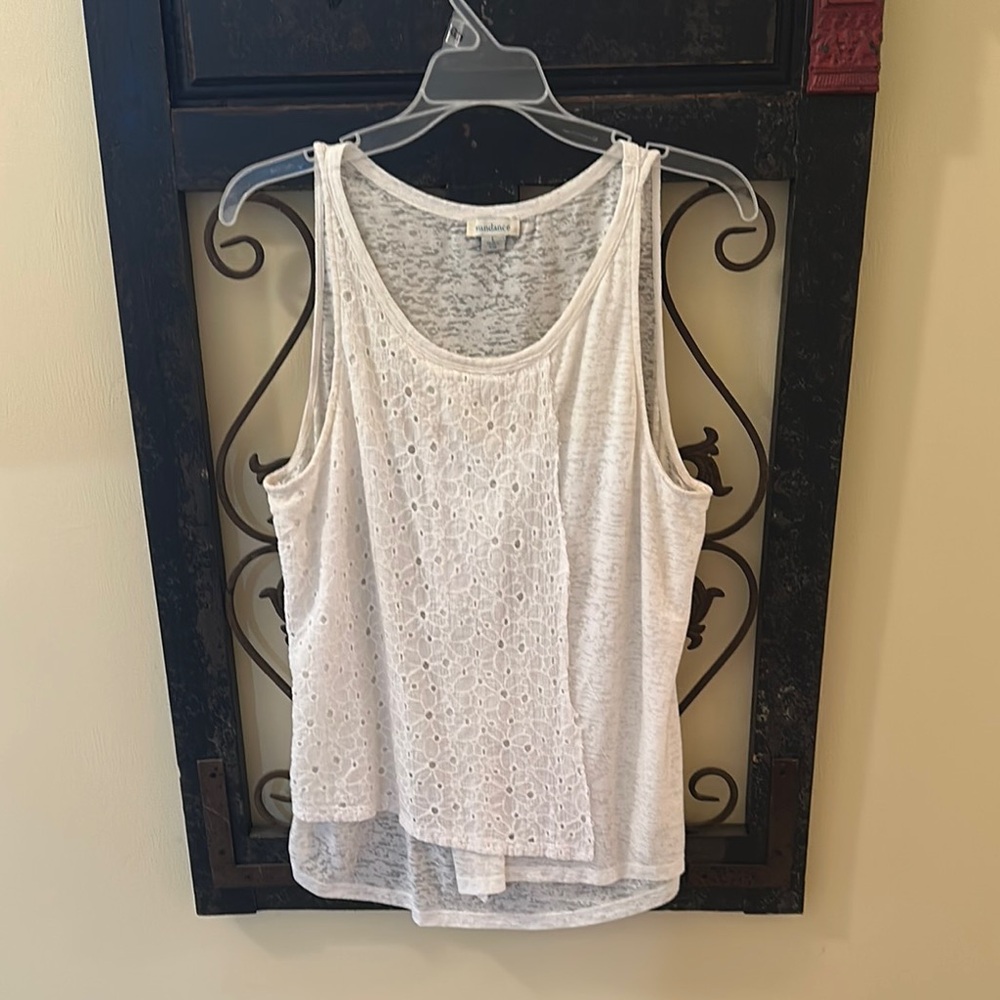 Sundance White Sleeveless Tank Top